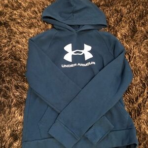Under Armour Navy Hoodie with White Logo